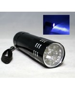 9 UV Blacklight Ultra Violet LED FLASHLIGHT Torch Lamp Light 9 Bulbs Cam... - £4.01 GBP