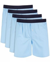 Club Room Men&#39;s 4-Pk. Cotton Woven Boxers, Tagless Sky Sail Blue-Medium 32-34 - £12.19 GBP