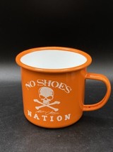 Kenny Chesney Orange White Metal Coffee Campfire Mug Cup No Shoes Nation - $19.79