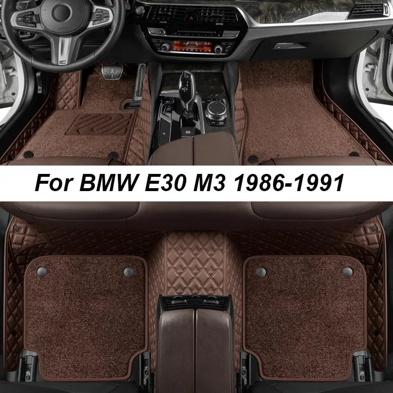 Custom Luxury Floor Mats For BMW E30 M3 1986-1991 NO Wrinkles Car Mats - $217.49+