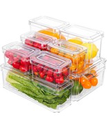 Moretoes 8 Pack Fridge Organizer Bins, Stackable Fridge Organizers With,... - $54.62 CAD