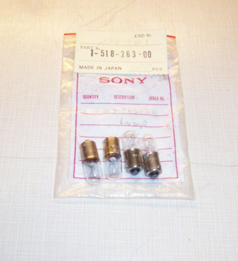 SONY Part No. 1-518-263-00 Lamp/Light Bulb 23V 3W, 4Pcs. NOS - $1.43