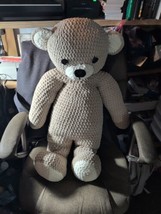 Large Soft Handmade Crochet Teddy Bear Amigurumi Unique Gift Rare 30 Inches - $39.59