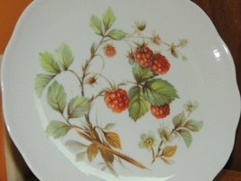Vohenstrauss Bavaria Plate 7.5&quot; Red Raspberries Johann Setlmann Germany - $11.69