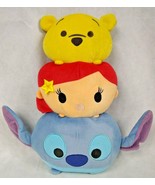 Disney Tsum Tsum Winnie The Pooh Little Mermaid Stitch 3 Face 13&quot; Plush - $336.02 MXN