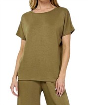 See And Be Seen dolman soft lounge top in Olive - £30.81 GBP