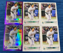 2022 Topps Chrome Update Nick Allen Lot of 6 Purple Refractor Holiday Rookie RC - $2.00