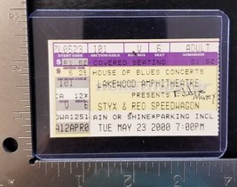 STYX / REO SPEEDWAGON - VINTAGE MAY 23, 2000 USED CONCERT TICKET STUB - $186.40 MXN