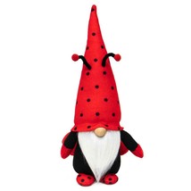 Lady Bug Gnome T4580 Wings and Antennae Hat White Beard 11.5&quot; H - £23.53 GBP