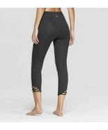Joy Lab High Waist Crop Knotted Charcoal Gray Stretch Pull On Leggings, ... - $301.15 MXN