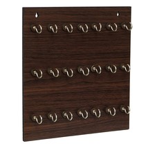Wooden Premium Key Chain Wall Hanging Key Holder 21 Hooks (Brown) FREE S... - £20.50 GBP