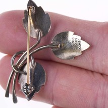 Mid Century Danish Sterling enamel Leaf pin by Jemax Denmark - £51.75 GBP