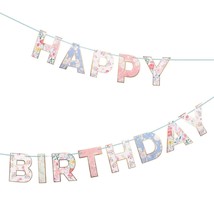 English Garden Happy Birthday Garland - £15.95 GBP