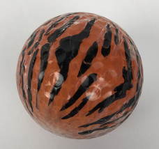 1 x Orange Zebra Stripe Tiger Stripe Logo Golf Ball Man Cave She Shed - £10.44 GBP