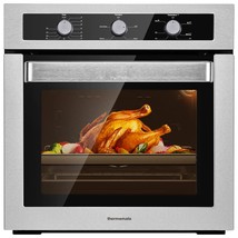 24&quot; Single Wall Oven, 2.3 Cu.Ft. Natural Gas Oven With 5 Cooking Functio... - £1,047.69 GBP