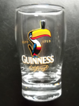 Guinness Shot Glass Miniature Beer Glass Toucan with Pint on Clear Glass - £6.42 GBP