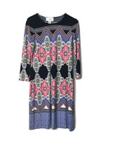 Donna Morgan Size 6 3/4 Sleeve Paisley Print Shift Midi Dress - £10.97 GBP