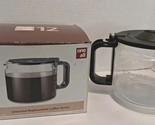 Medelco One All 12 Cup Coffee Pot Carafe Glass Black Universal GL220 Rep... - $19.79
