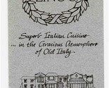 Lino&#39;s Superb Italian Cuisine Menu E State Rockford Illinois  - £12.70 GBP