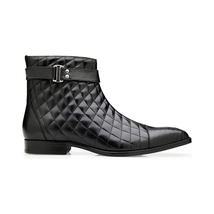 Belvedere Libero Genuine Ostrich Leg and Quilted Leather Boots R80 Black image 4