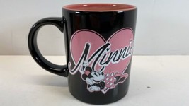 Disney Minnie Mouse Mug Black And Pink By Jerry Leigh - $9.85