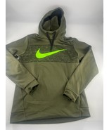 Nike Sweatshirt Mens Medium Dark Green Pullover Hoodie Swoosh Sportswear... - $33.48 CAD