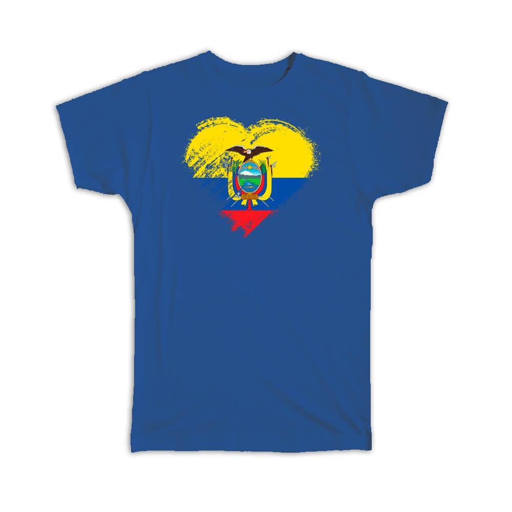 Ecuadorian Heart : Gift T-Shirt Ecuador Country Expat Flag Item image 8