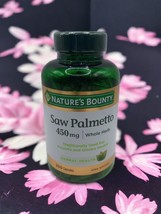 Nature&#39;s Bounty Saw Palmetto 450 Mg 250 Capsules Exp 09-2024 - £16.53 GBP