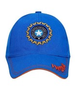 Indian Cricket Cap for Men in Blue Cricket Team Cap Free Size Adjustable... - £15.49 GBP