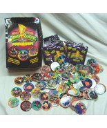 1994 Mighty Morphin Power Rangers Power Caps Pog Lot of 108 Pogs with box - $723.28 MXN
