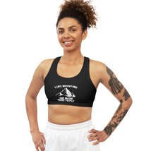 Seamless Mountain Print Sports Bra Medium Support AOP - £31.59 GBP