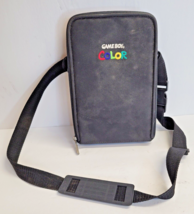 Nintendo GAMEBOY COLOR Black Carrying Case Travel Bag Zip Pouch Vintage - $29.69