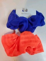 Athleta One Size Neon Orange blue Oversized Scrunchie Hair Tie fl gators NEW UF - £10.99 GBP