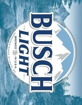 Busch Light Beer Logo Bar Wall Sign Made USA Garage Dorm Pub Made USA Metal Tin - £12.69 GBP