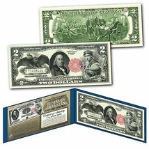 1880 Series $50 BEN FRANKLIN Hybrid Commemorative Banknote on Real U.S. $2 Bill - £10.99 GBP