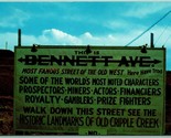 Bennett Ave Signboard Sign Cripple Creek Colorado CO UNP Chrome Postcard... - $3.91