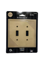 SOMERSET 2 Gang Double Toggle  Wall Plate Natural Stone SIENNA - $22.64