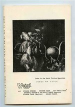 Index to Weird Fiction Magazine T G L Cockcroft Lower Hutt New Zealand 1962 - £14.08 GBP