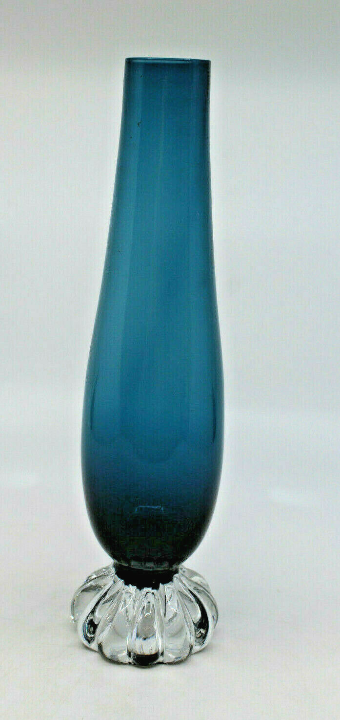 Primary image for Aseda Glasbruk Sweden Blue Color Bud Vase Swedish Art Glass Bo Borgstrom Vintage
