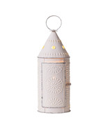 Irvins Country Tinware 21-Inch Lantern in Rustic White - £65.41 GBP