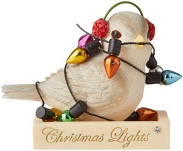 Enesco Heart of Christmas Tangled in Lights Bird Figurine, 1.77 Inch - £16.34 GBP