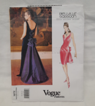 Gorgeous Vogue 1672 Bellville Sassoon Evening Lined Dress w/ Train 8-10-12 UC - £19.40 GBP