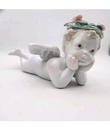 Vtg Day Dreaming White Porcelain Angel - €7,81 EUR