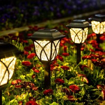 Solar Lights Outdoor Waterproof, 6 Pack Led Solar Garden Lights, Solar Lights Fo - £34.36 GBP