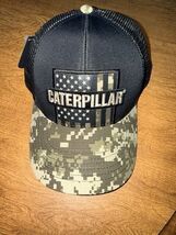 CAT Caterpillar Camouflage Hat Camo w/ Black Mesh Back NEW Cap SnapBack - $14.84