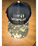 CAT Caterpillar Camouflage Hat Camo w/ Black Mesh Back NEW Cap SnapBack - $14.84