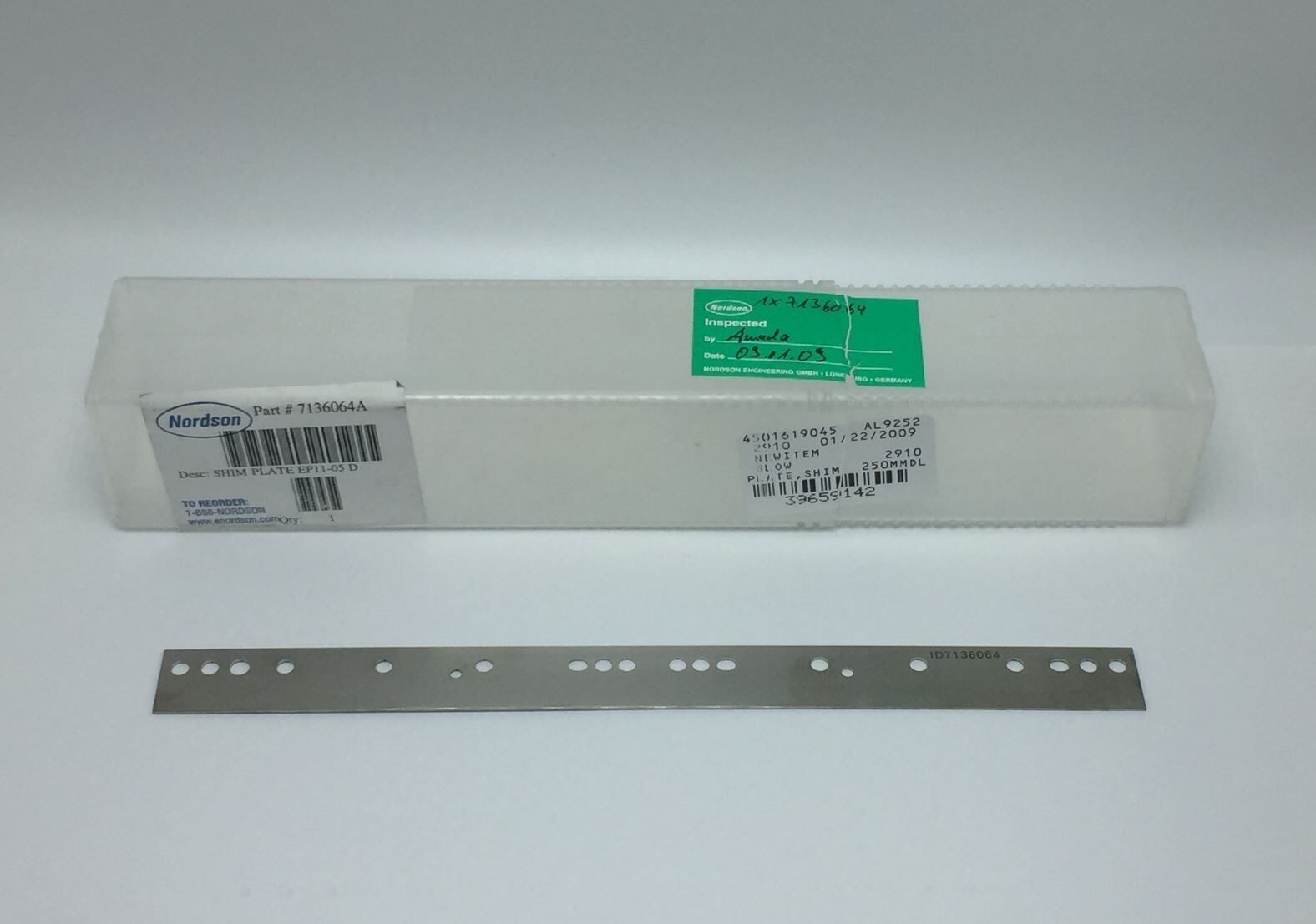 NEW NORDSON 7136064 NEW NORDSON EP11-05 DL250 W/O SLOT T1,0 PN# 7136064 - $120.00