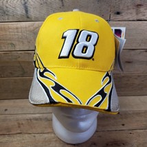 NASCAR M&amp;M&#39;s Racing #18 Kyle Busch Chase Authentics Ebroidered Strapback Cap Hat - £19.43 GBP