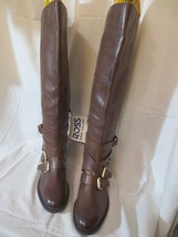 NEW Aldo  Women&#39;s Boot size 9 brown leather knee high Buckles - £63.20 GBP