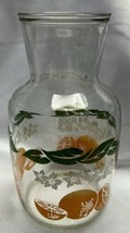 Vintage Anchor Hocking Glass Orange Juice Water Pitcher Carafe Retro W/O Lid - £14.62 GBP